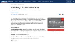 Wells Fargo Platinum Visa Card Review | U.S. News