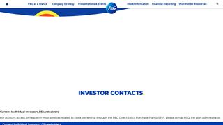 Investor Contacts | P&G