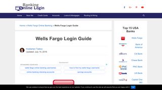 Wells Fargo | Login Guides For Online Banking