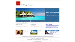 Wells Fargo Rewards - Landing Page