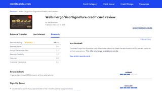 Wells Fargo Visa Signature Credit Card Review - CreditCards.com