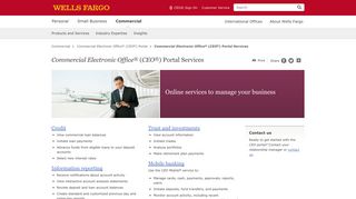 CEO Portal Services – Wells Fargo Commercial
