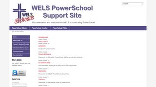 WELS PS Support - Parent and Student Home