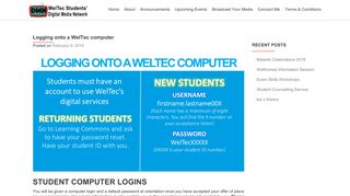 Logging onto a WelTec computer – WELTEC STUDENTS' DIGITAL ...