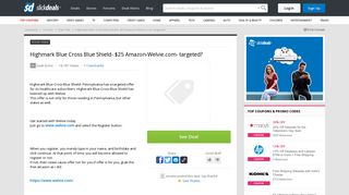 Highmark Blue Cross Blue Shield- $25 Amazon-Welvie.com- targeted ...