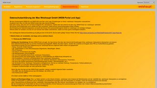 Datenschutzerklärung - WEM Portal