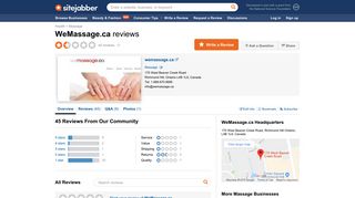 WeMassage.ca Reviews - 45 Reviews of Wemassage.ca | Sitejabber