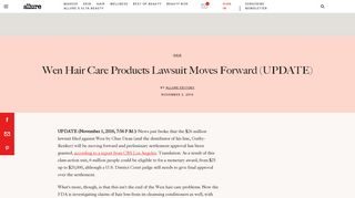 Wen Hair Care Products Lawsuit Moves Forward (UPDATE) - Allure