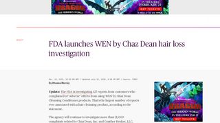 FDA launches WEN by Chaz Dean hair loss investigation - Today Show