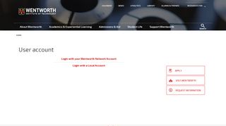 User account | Wentworth Institute of Technology