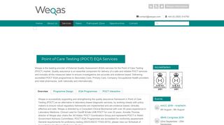 Point of Care Testing (POCT) EQA Services - Weqas
