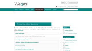 Frequently Asked Questions - Weqas