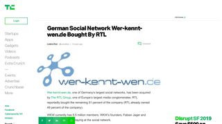 German Social Network Wer-kennt-wen.de Bought By RTL | TechCrunch