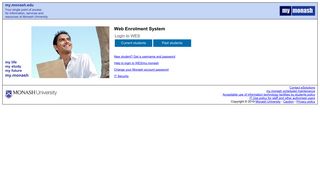 WES - my.monash, the Monash University portal: Login
