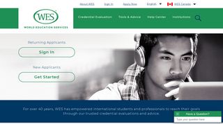 World Education Services Canada: International Credential Evaluation