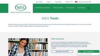 WES Tools - World Education Services