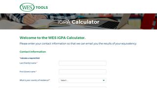 iGPA Calculator - WES.org - World Education Services