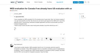 WES evaluation for Canada if we already have US evaluaton with us ...