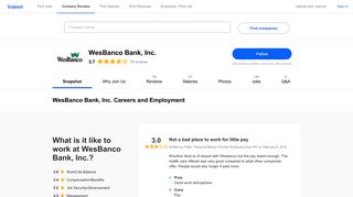 WesBanco Bank, Inc. Careers and Employment | Indeed.com