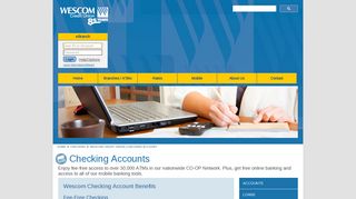 Wescom Credit Union | Checking Account