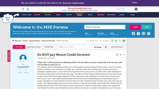 Do NOT pay Wescot Credit Services! - MoneySavingExpert.com Forums