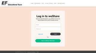 Log in to weShare | EF Educational Tours