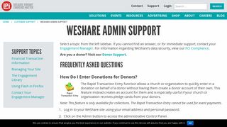 WeShare Admin Support | LPi