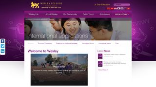Welcome - Wesley College