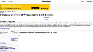 West Alabama Bank & Trust: Private Company Information ...