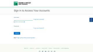 You're Now Leaving Bank of the West - Sign In to Access Your ...