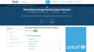 West Baton Rouge Parish School District School District in Port Allen ...