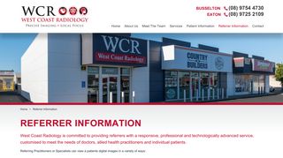 Referrer Information - West Coast Radiology