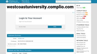 Login :: Complio - westcoastuniversity.complio.com