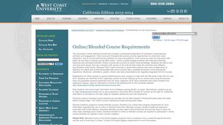 West Coast University - Online/Blended Course Requirements
