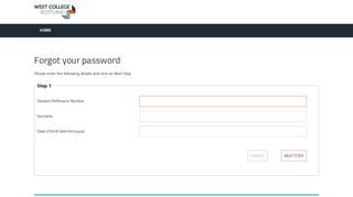Forgot your password - Online Application and Review System - West ...