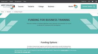 Funding & Support - West College Scotland
