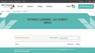 Distance Learning - West College Scotland