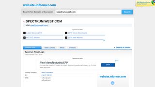 spectrum.west.com at WI. Spectrum Kiosk Login - Website Informer