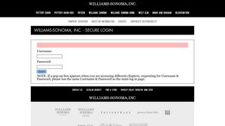 Williams-Sonoma, Inc. - WSI Login