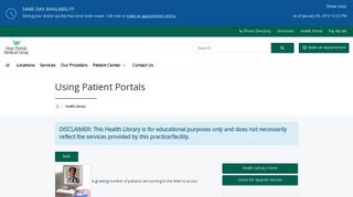 Using Patient Portals | West Florida Medical Group
