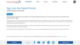 Patient Portal-Your Medical Home on the Web - Florida Medical Clinic