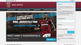 Home - West Ham United Ticketing & Memberships - Sport