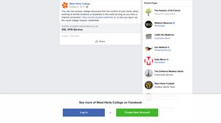 You can now access college resources... - West Herts College ...