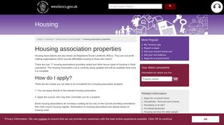 Housing association properties - West Lancashire Borough Council