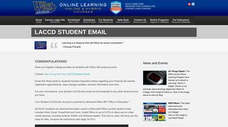 LACCD Student Email - West Los Angeles College
