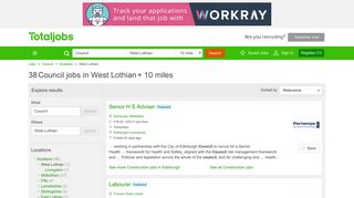 Council Jobs in West Lothian | Council Job Vacancies West ... - Totaljobs
