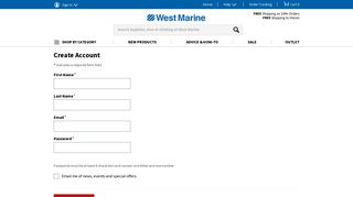 Registration | West Marine