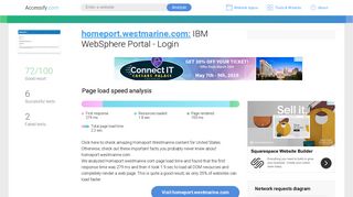 Access homeport.westmarine.com. IBM WebSphere Portal - Login