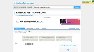 homeport.westmarine.com at WI. IBM WebSphere Portal - Login