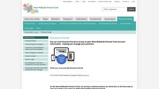 West Midlands Pension Fund - Pensions Portal